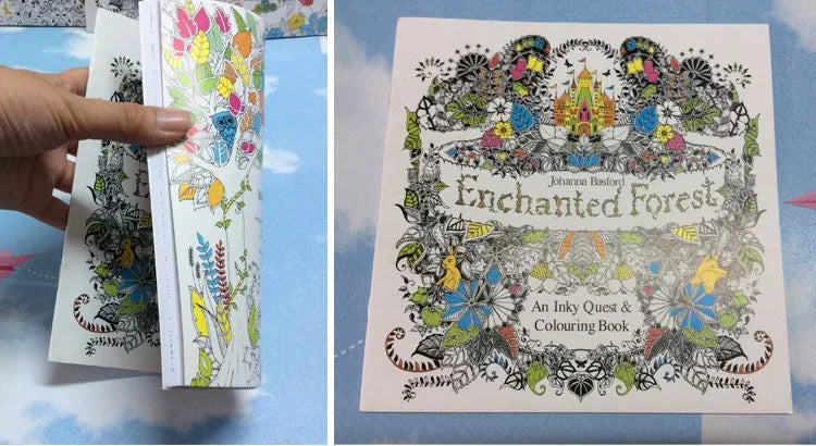 24 Page Coloring Book Enchanted Forest Mandalas Animal Kids Adult Coloring Books For Adults Livre Drawing/art/colouring Book