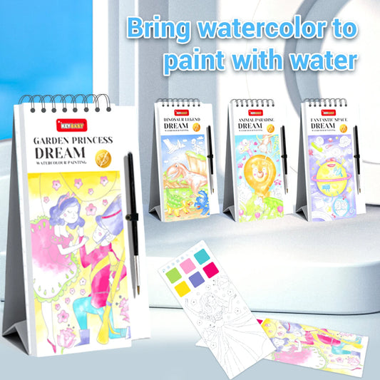 Children's Colouring Book 4-8 years old with colouring pens and paints Painting Skills Enhancement Enlightenment Gifts