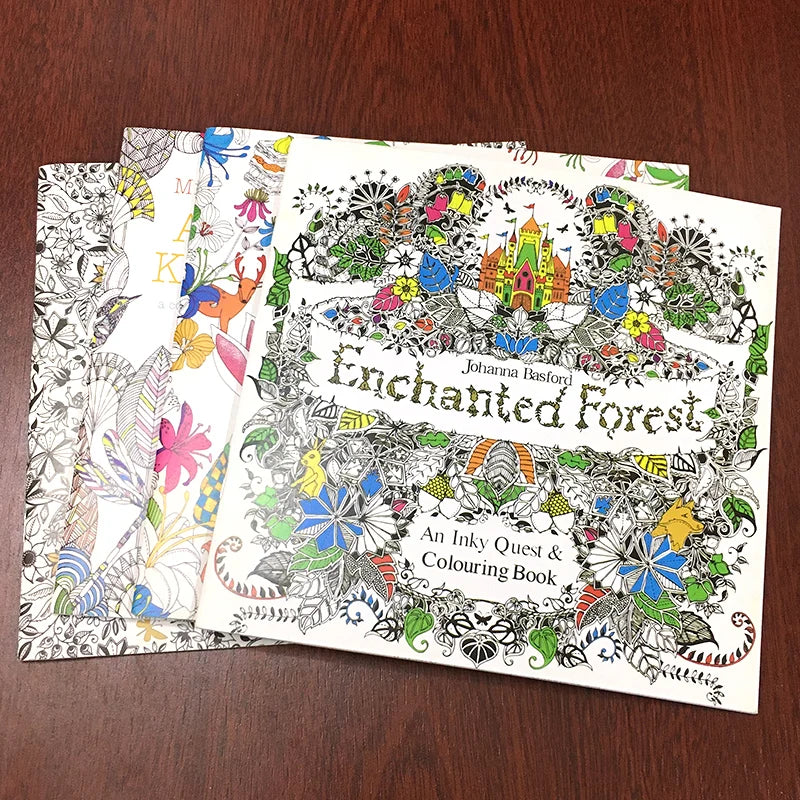 24 Page Coloring Book Enchanted Forest Mandalas Animal Kids Adult Coloring Books For Adults Livre Drawing/art/colouring Book